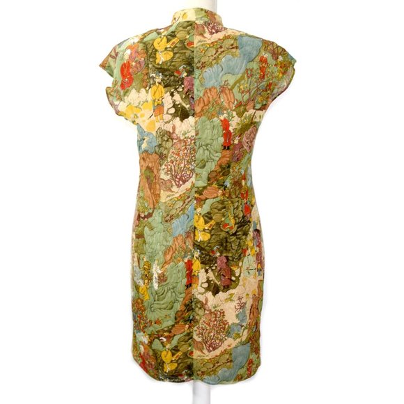 Vintage Platinum Dorothy Schoelen Mongol Art Dress - Picture 3 of 8